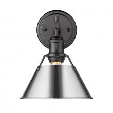  3306-BA1 BLK-CH - Orwell 1-Light Bath Vanity in Matte Black with Chrome